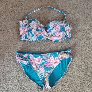 Niptuck Floral Teal Bikini Set